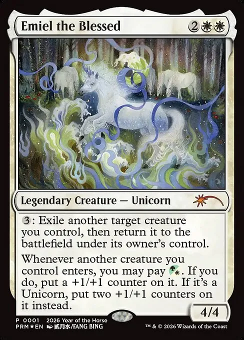 Unicorn TRIBAL COUNTER SPARKLE  // Commander (Emiel the Blessed) deck  list mtg // Moxfield  MTG Deck Builder