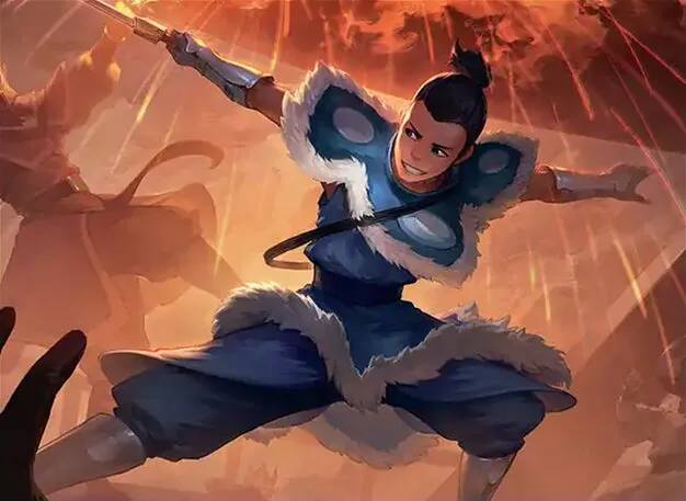 mtg cards with buyback Sokka and Suki [71] [Borderless] [Scene] [Avatar: The Last Airbender  Eternal] [Foil] – Face to Face Games main image 0