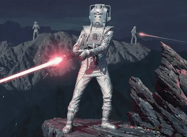 mtg cyberman cards Cybermen Squadron (Extended Art) [Doctor Who] – TokenMTG main image 1