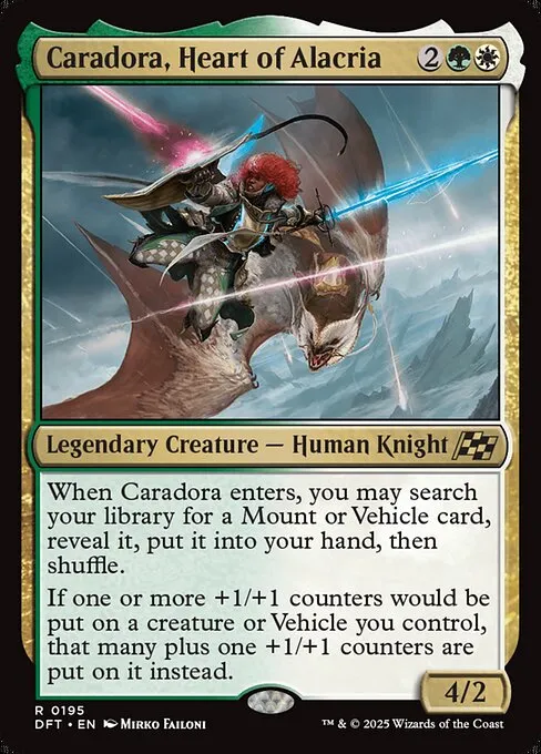green/white mount/vehicle // Commander (Caradora, Heart of Alacria) deck  list mtg // Moxfield  MTG Deck Builder