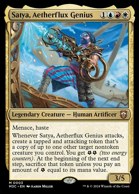 Creative Energy Precon Decklist - Commander (Satya, Aetherflux Genius)