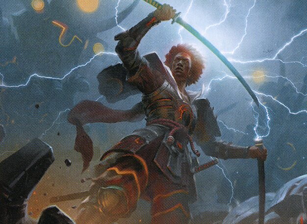 the lightning samurai // Commander (Raiyuu, Storm's Edge