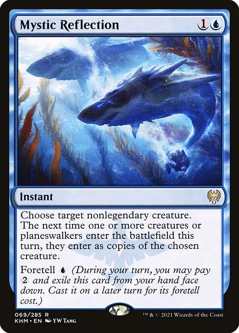 Mystic Reflection 1x FOIL KHM MTG Kaldheim Rare MINT blue