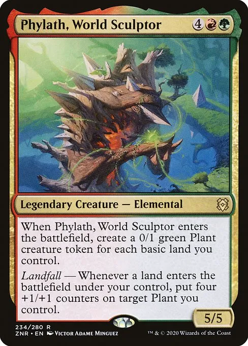 Gruul landfall // Commander (Phylath, World Sculptor) deck list