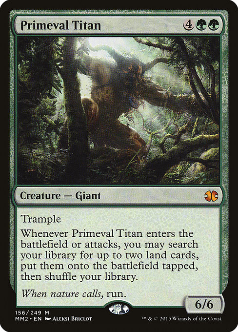 Foil】《原始のタイタン/Primeval Titan》(GPプロモ)[流星マーク