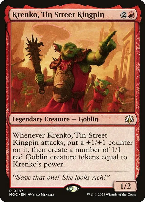 red pump spell // Commander (Krenko, Tin Street Kingpin) deck list mtg //  Moxfield  MTG Deck Builder