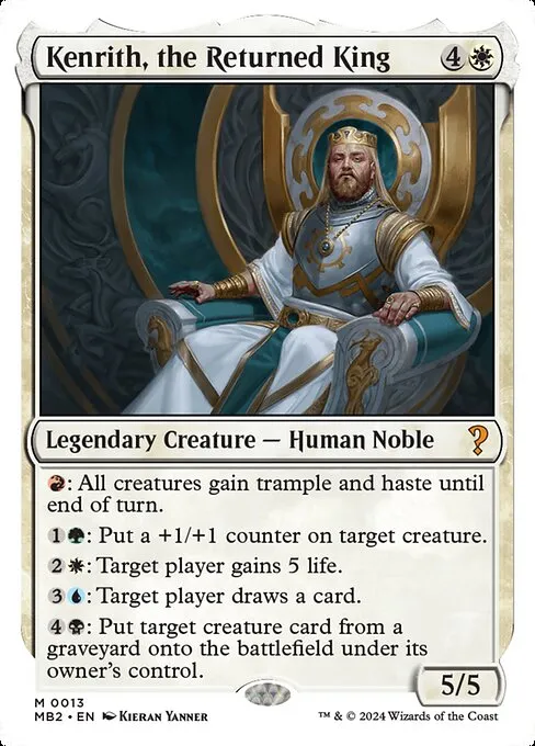 White Border EDH // Commander (Kenrith, the Returned King) deck list mtg //  Moxfield  MTG Deck Builder