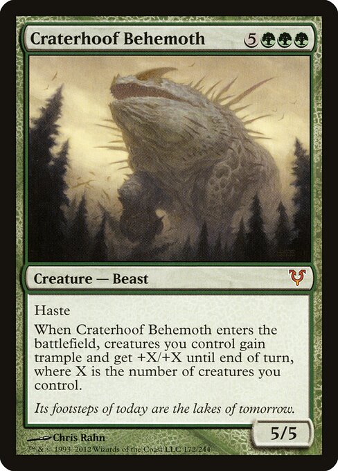 Craterhoof Behemoth Magic: The Gathering card