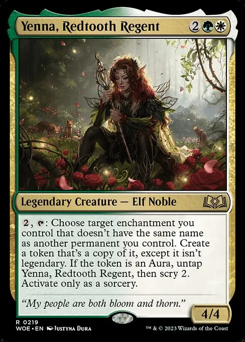 Elf enchantment // Commander (Yenna, Redtooth Regent) deck