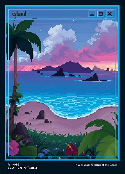 Secret Lair: Pixel Lands 02.JPG // Secret Lair deck list mtg