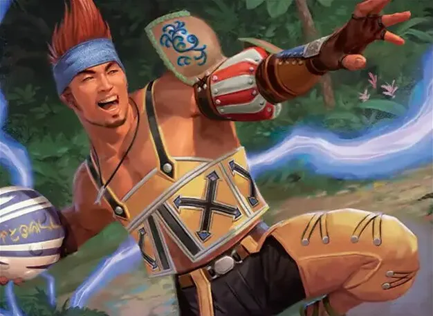 mtg final fantasy wakka Wakka, Devoted Guardian [190] [Extended Art] [FINAL FANTASY: Commander]  [Foil] – Face to Face Games main image 1