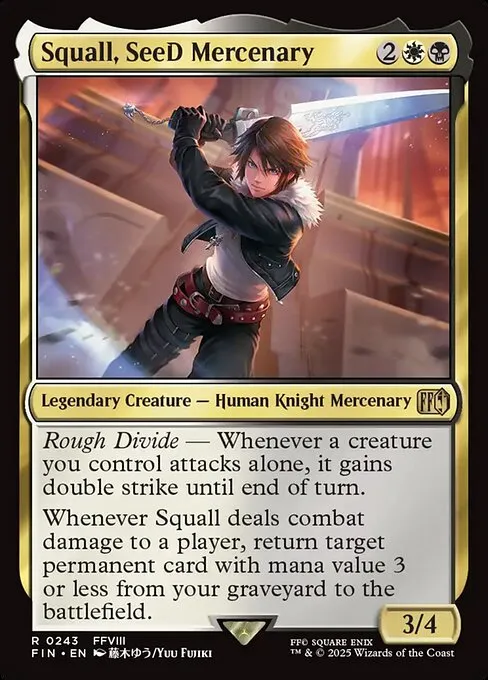 Squall, SeeD Mercenary & Ultima セット Squall, SeeD Mercenary (Borderless) (Surge Foil) (FIN-547