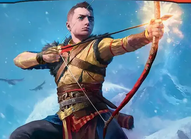 atreus mtg card art Atreus, Impulsive Son [2212] [Borderless] [God of War: Norse] [Secret Lair Drop] [Foil]  Face to Face Games son (You can have two commanders if both have this ability.) Building a dad and son