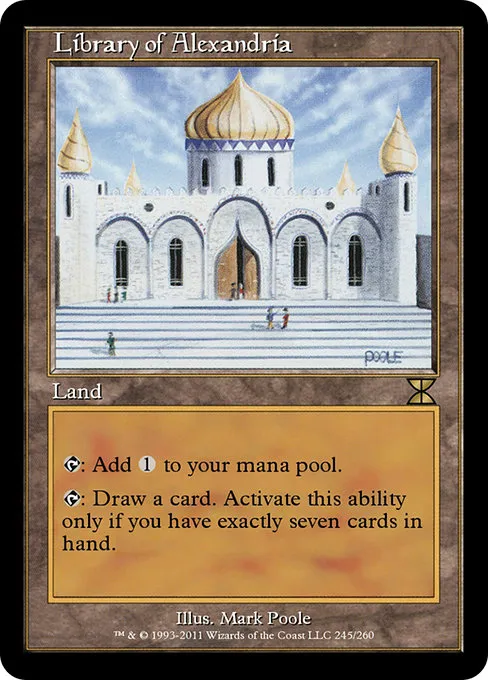 Library of Alexandria プレイマット MTG サイン入り Library of Alexandria - Mark Poole - Signed MTG Playmat