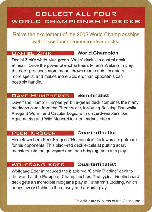 2003 World Championships Ad // Moxfield — MTG Deck Builder