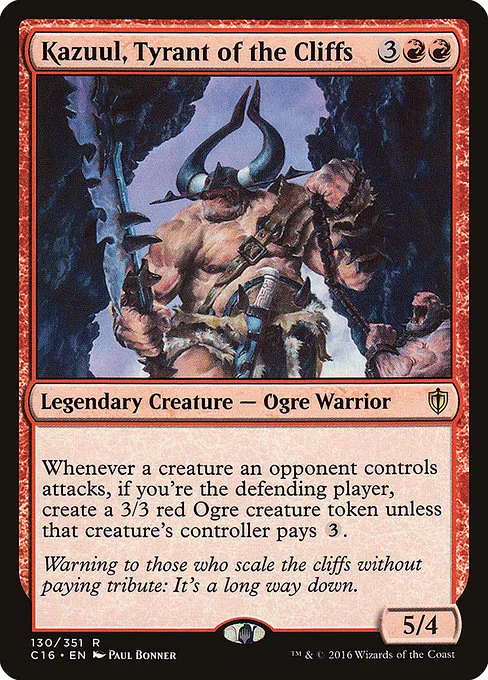 Mono Red Defensive EDH $50 // Commander (Kazuul, Tyrant of the Cliffs) deck  list mtg // Moxfield  MTG Deck Builder