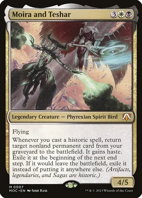 black/white artifact // Commander (Moira and Teshar) deck list mtg //  Moxfield  MTG Deck Builder