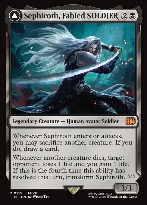 Sephiroth, Fallen Hero // Commander (Sephiroth, Fabled