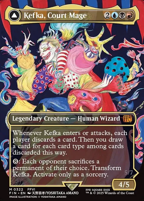 wizard tribal // Commander (Kefka, Court Mage // Kefka, Ruler of