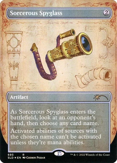 mtg secret lair blueprint cards Ornithopter (#604) (foil) (borderless)