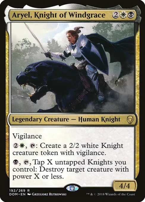 Black White Knights // Commander (Aryel, Knight of Windgrace) deck list mtg  // Moxfield  MTG Deck Builder