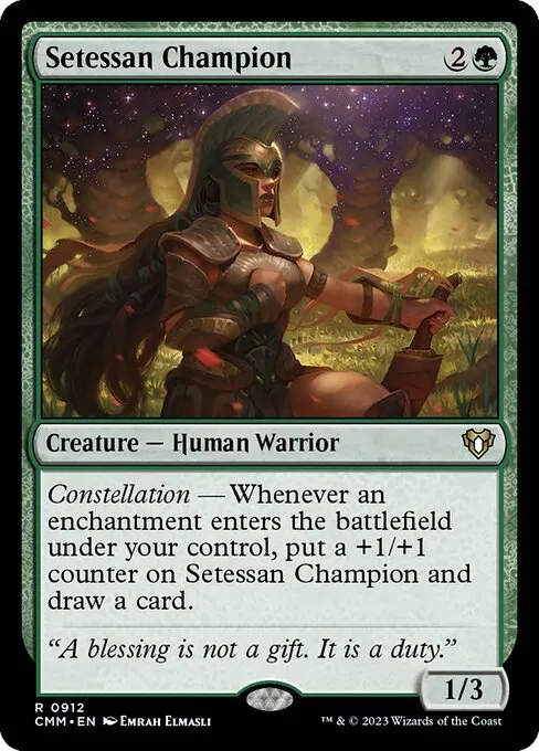 Setessan Champion 1x FOIL THB MTG Theros Beyond Death Rare MINT green Setessan Champion 1x FOIL THB MTG Theros Beyond Death Rare MINT green