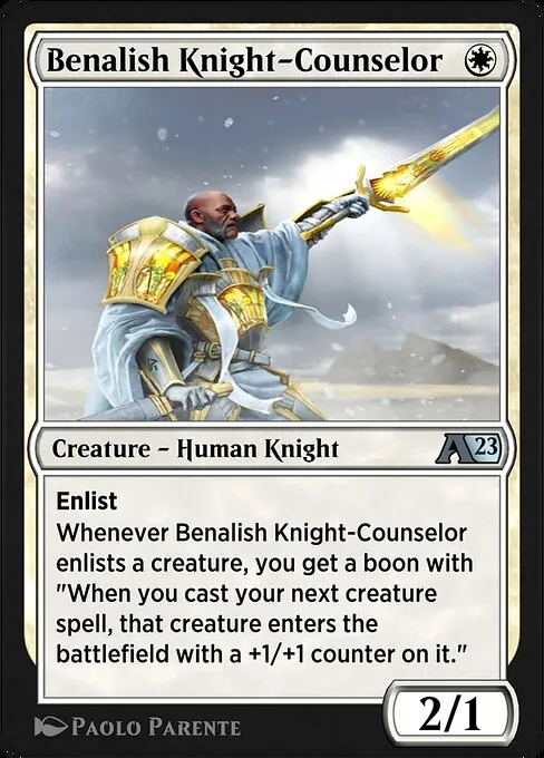 Benalish Knight-Counselor // Moxfield — An mtg deck builder site