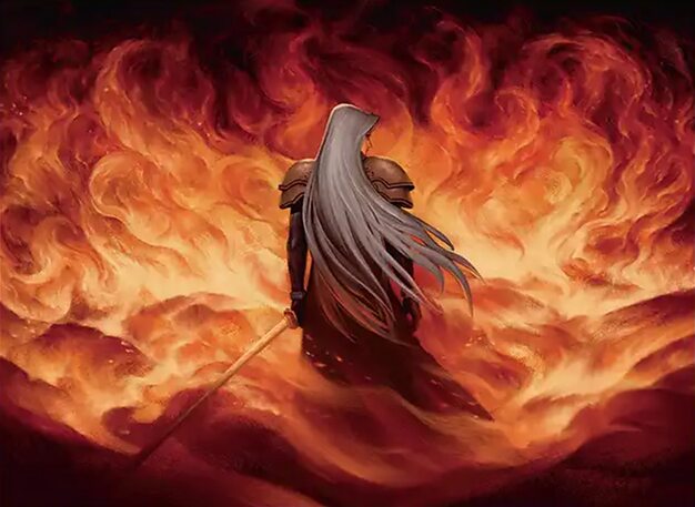 mtg final fantasy nibelheim aflame 2025 Magic The Gathering Final Fantasy 0339 Nibelheim Aflame Woodblock  Borderless PSA 10 Graded Card