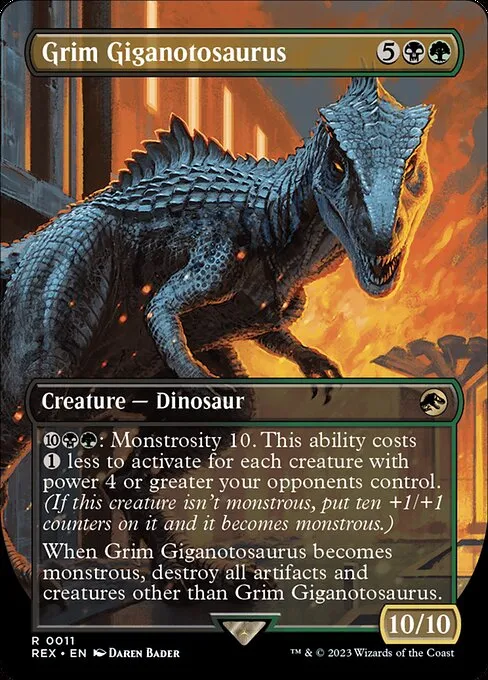 mtg jurassic park commander precon MTG Commander Deck EDH Deck Indominus Rex, Alpha 100 Magic Cards Custom  Deck Jurassic Park Dinosaur Keywords Sultai Graveyard main image 0