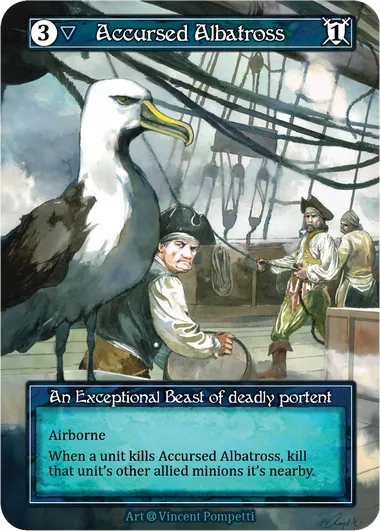 Accursed Albatross — An Exceptional Beast of deadly portent — illustrated by Vincent Pompetti