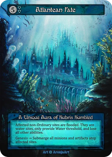 Atlantean Fate — A Unique Aura of hubris humbled — illustrated by AronjaArt