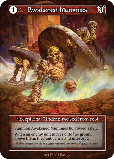 Awakened Mummies — Exceptional Undead roused from rest — illustrated by Jeff Easley