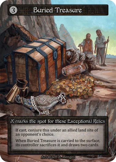 Buried Treasure — X marks the spot for these Exceptional Relics — illustrated by Jeff A. Menges