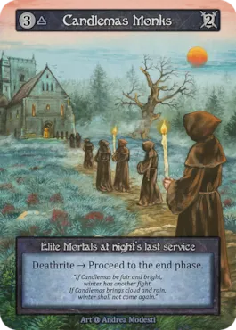 Candlemas Monks — illustrated by Andrea Modesti