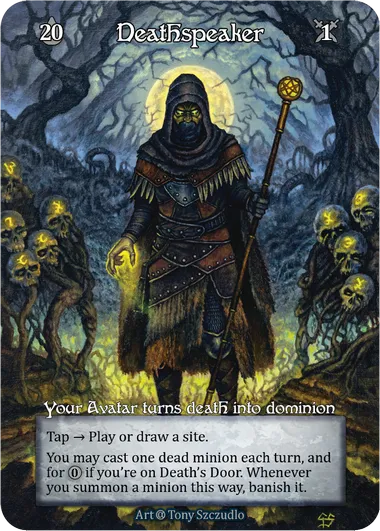 Deathspeaker — Your Avatar turns death into dominion — illustrated by Tony Szczudlo