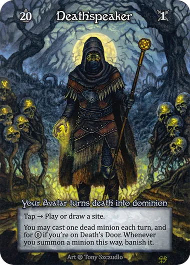 Deathspeaker — Your Avatar turns death into dominion — illustrated by Tony Szczudlo