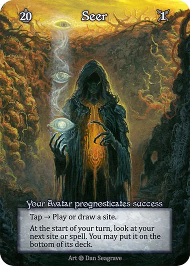Seer — Your Avatar prognosticates success — illustrated by Dan Seagrave