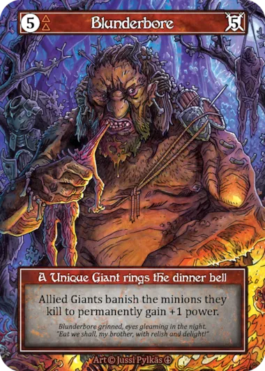 Blunderbore — A Unique Giant rings the dinner bell — illustrated by Jussi Pylkäs