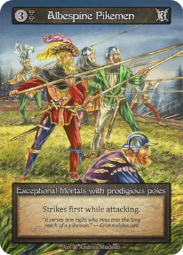 Albespine Pikemen — illustrated by Andrea Modesti