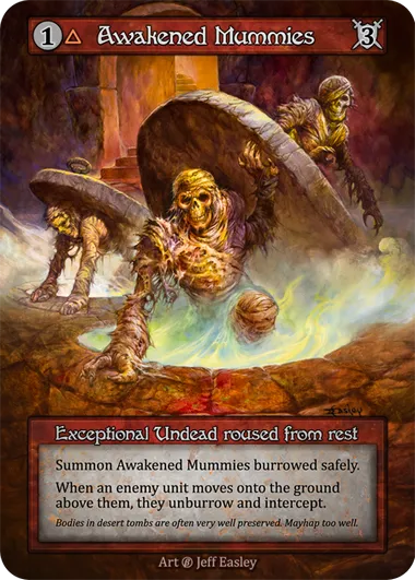 Awakened Mummies — Exceptional Undead roused from rest — illustrated by Jeff Easley