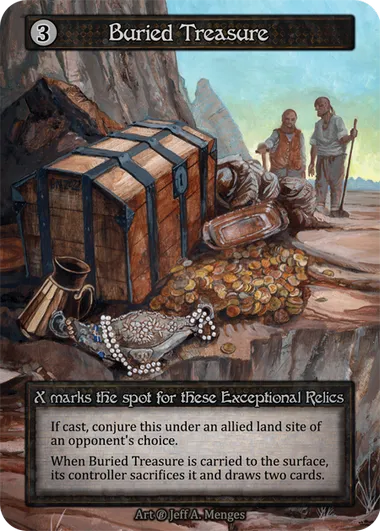 Buried Treasure — X marks the spot for these Exceptional Relics — illustrated by Jeff A. Menges