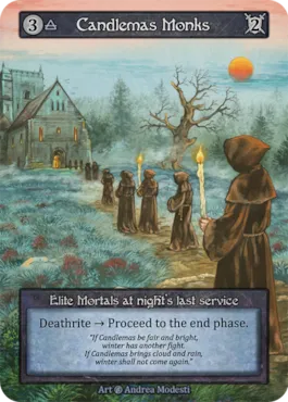Candlemas Monks — illustrated by Andrea Modesti