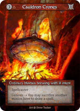 Cauldron Crones — illustrated by Drew Tucker
