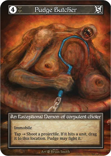 Pudge Butcher — An Exceptional Demon of corpulent choler — illustrated by Brian Smith