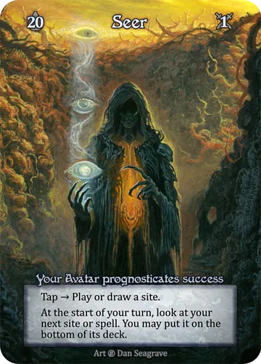 Seer — Your Avatar prognosticates success — illustrated by Dan Seagrave