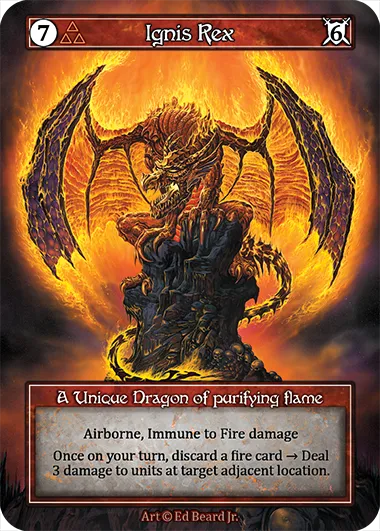 Ignis Rex — A Unique Dragon of purifying flame — illustrated by Ed Beard Jr.