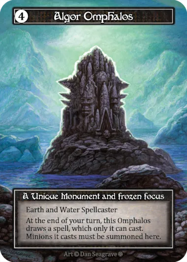 Algor Omphalos — A Unique Monument and frozen focus — illustrated by Dan Seagrave