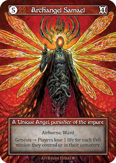 Archangel Samael — A Unique Angel, punisher of the impure — illustrated by Jussi Pylkäs