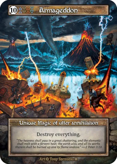 Armageddon — Unique Magic of utter annihilation — illustrated by Tony Szczudlo