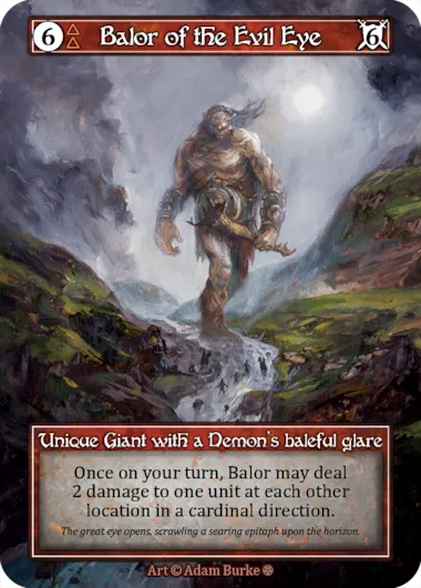 Balor of the Evil Eye — Unique Giant with a Demon's baleful glare — illustrated by Adam Burke